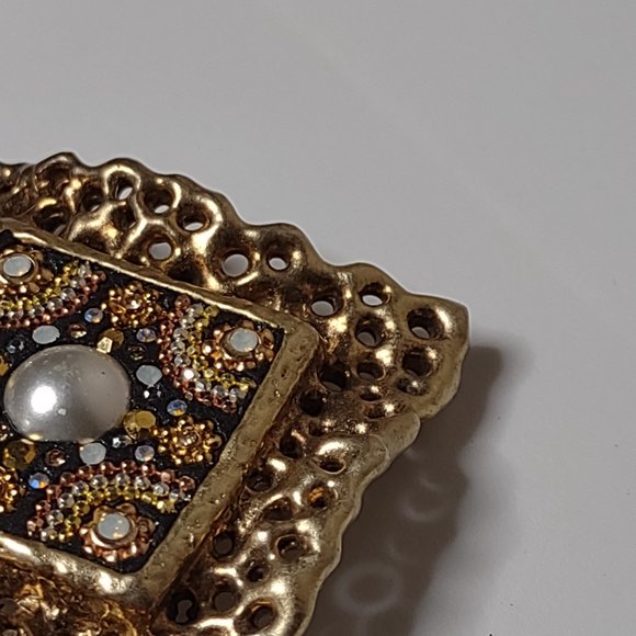 Vintage Lightweight Square Brooch - Picture 6 of 12